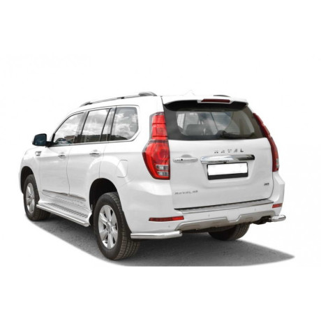 Защита заднего бампера «Уголки» (d63.5) Haval H9(Нерж. Сталь) купить недорого с доставкой в Ленинск-Кузнецкий