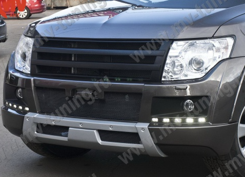 Бампер передний (в сборе) "Broomer Design" для Mitsubishi Pajero 4 (2006-2015) купить недорого с доставкой в Ленинск-Кузнецкий