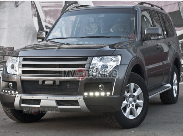 Бампер передний (в сборе) "Broomer Design" для Mitsubishi Pajero 4 (2006-2015) купить недорого с доставкой в Ленинск-Кузнецкий