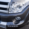 Накладка (юбка) переднего бампера "Broomer Design" (Без ДХЛ) для Mitsubishi Pajero IV (2006-2015) купить недорого с доставкой в Ленинск-Кузнецкий