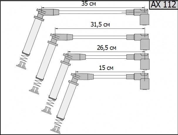 Провода высоковольтные для Ford Fiesta 1.3 (1319060,1319061,1319062,1319063) купить недорого с доставкой в Ленинск-Кузнецкий