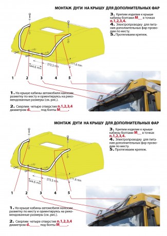 Дуга на крышу для дополнительных фар DAF FT XF105.510-560 (2008-2013)(Окрашенное) купить недорого с доставкой в Ленинск-Кузнецкий
