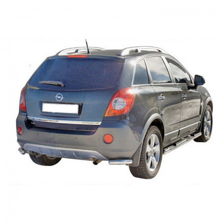 Защита заднего бампера «Уголки» (d63,5) для Opel Antara (2006-2012)(Окрашенное) купить недорого с доставкой в Ленинск-Кузнецкий
