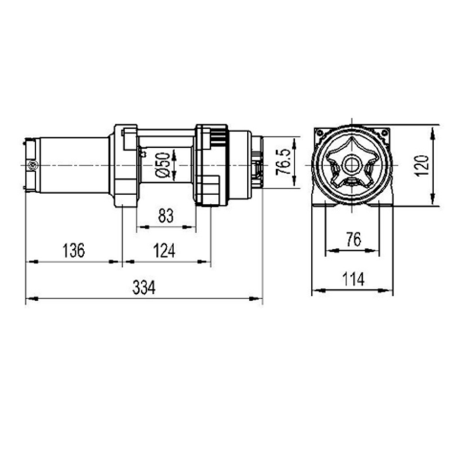 Лебедка для квадроцикла "Master Winch" Х3500S, электрическая, с синтетическим тросом, 12В купить недорого с доставкой в Ленинск-Кузнецкий