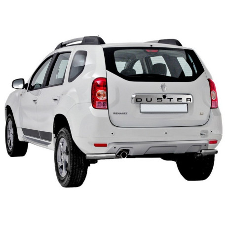 Защита заднего бампера «Уголки» (d63,5) для Renault Duster (2011-2015)(Нерж. Сталь) купить недорого с доставкой в Ленинск-Кузнецкий