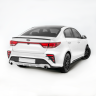 Бампер задний "Kudos" под раздвоенный глушитель для Kia Rio (2017-2020) купить недорого с доставкой в Ленинск-Кузнецкий
