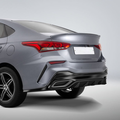 Бампер задний "Quant" для Hyundai Solaris (2017-2020) купить недорого с доставкой в Ленинск-Кузнецкий