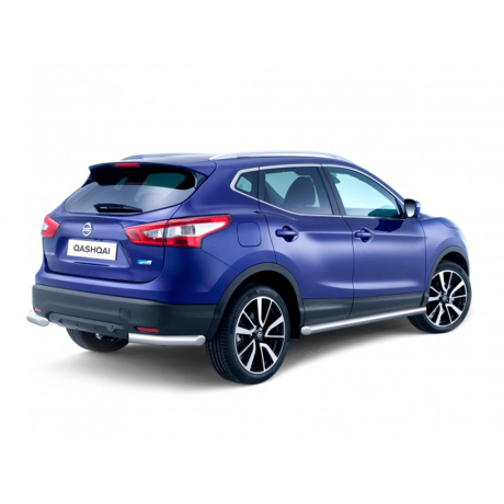 Защита заднего бампера угловая d63мм (НПС) Nissan Qashqai (2014-2016 г.в.) купить недорого с доставкой в Ленинск-Кузнецкий