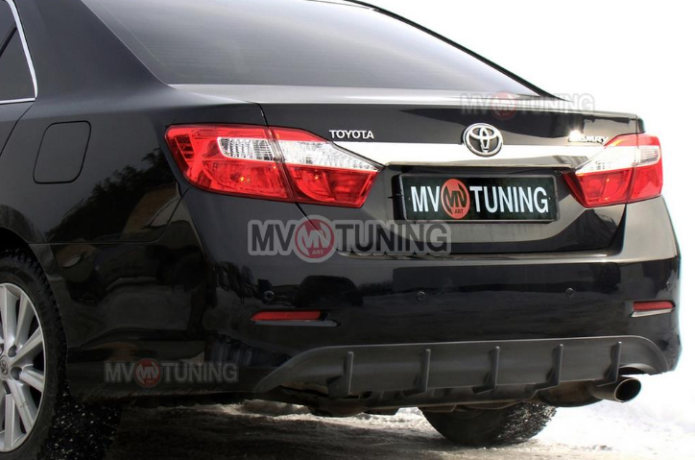 Диффузор заднего бампера var №1 (под окраску) для Toyota Camry XV50 (2012-2014) купить недорого с доставкой в Ленинск-Кузнецкий