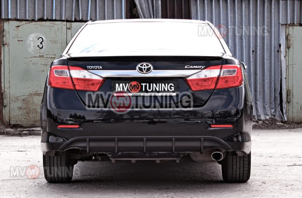 Диффузор заднего бампера var №1 (под окраску) для Toyota Camry XV50 (2012-2014) купить недорого с доставкой в Ленинск-Кузнецкий