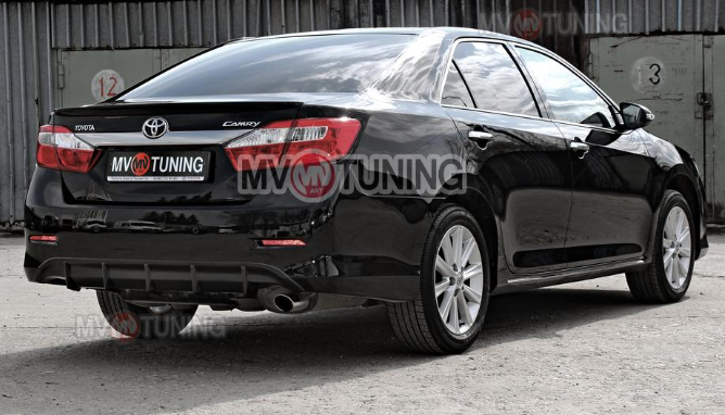 Диффузор заднего бампера var №1 (под окраску) для Toyota Camry XV50 (2012-2014) купить недорого с доставкой в Ленинск-Кузнецкий