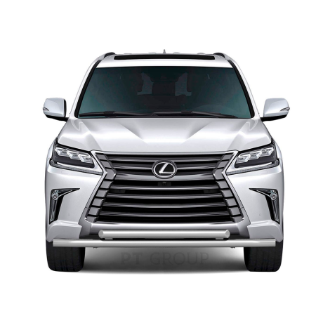 Защита переднего бампера двойная d63/63мм (НПС) LEXUS 450D (2015-н.в.) купить недорого с доставкой в Ленинск-Кузнецкий