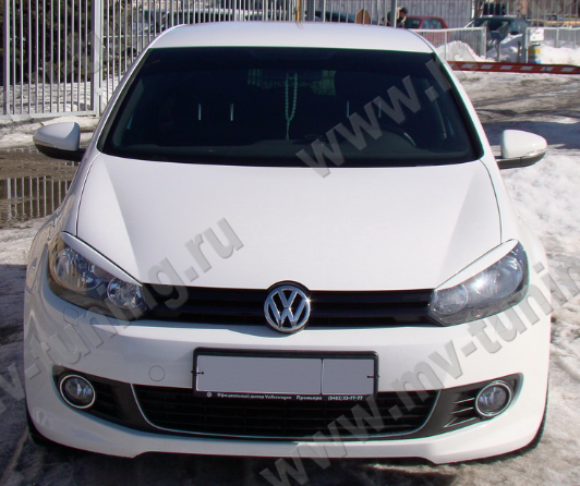 Накладки на фары (реснички) для Volkswagen Golf VI (2008-2012) купить недорого с доставкой в Ленинск-Кузнецкий